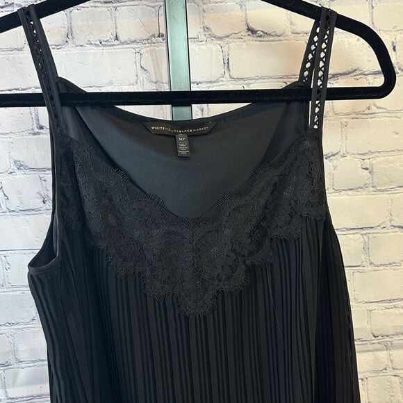 White House Black Market Black Lace Tank Top - Picture 2 of 8